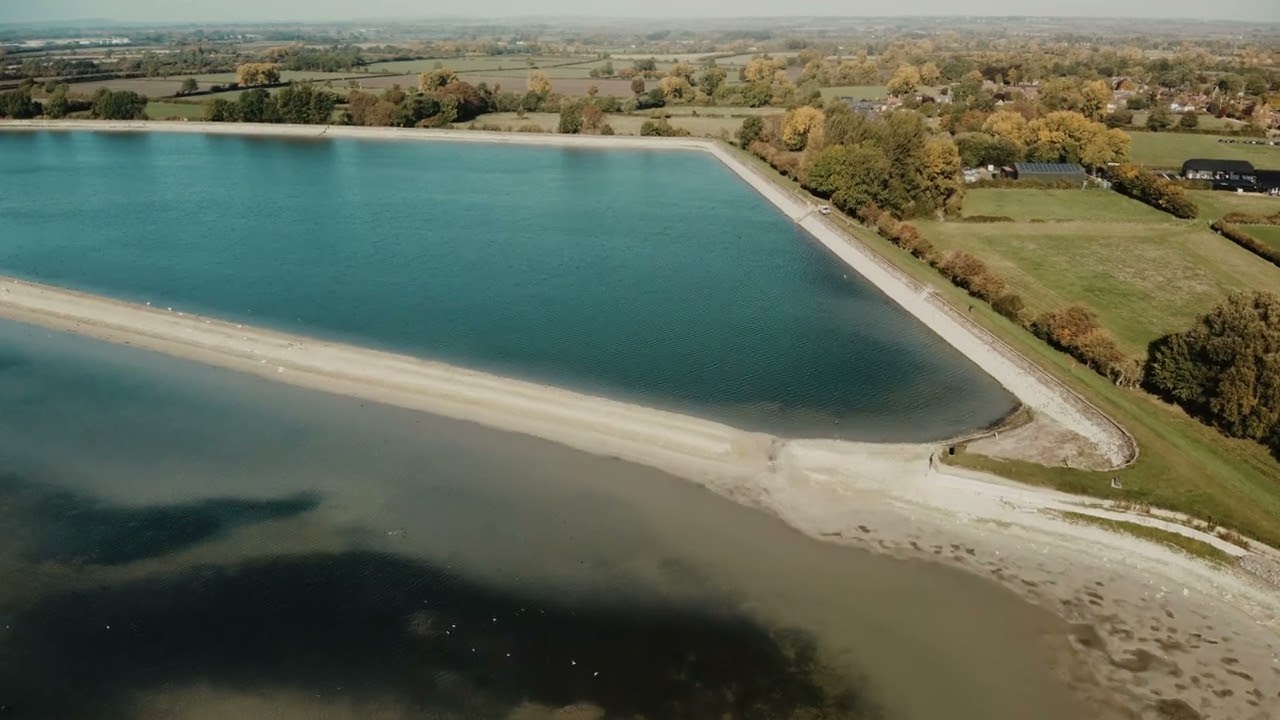 Flight over Wilstone Reservoir, Hertfordshire.