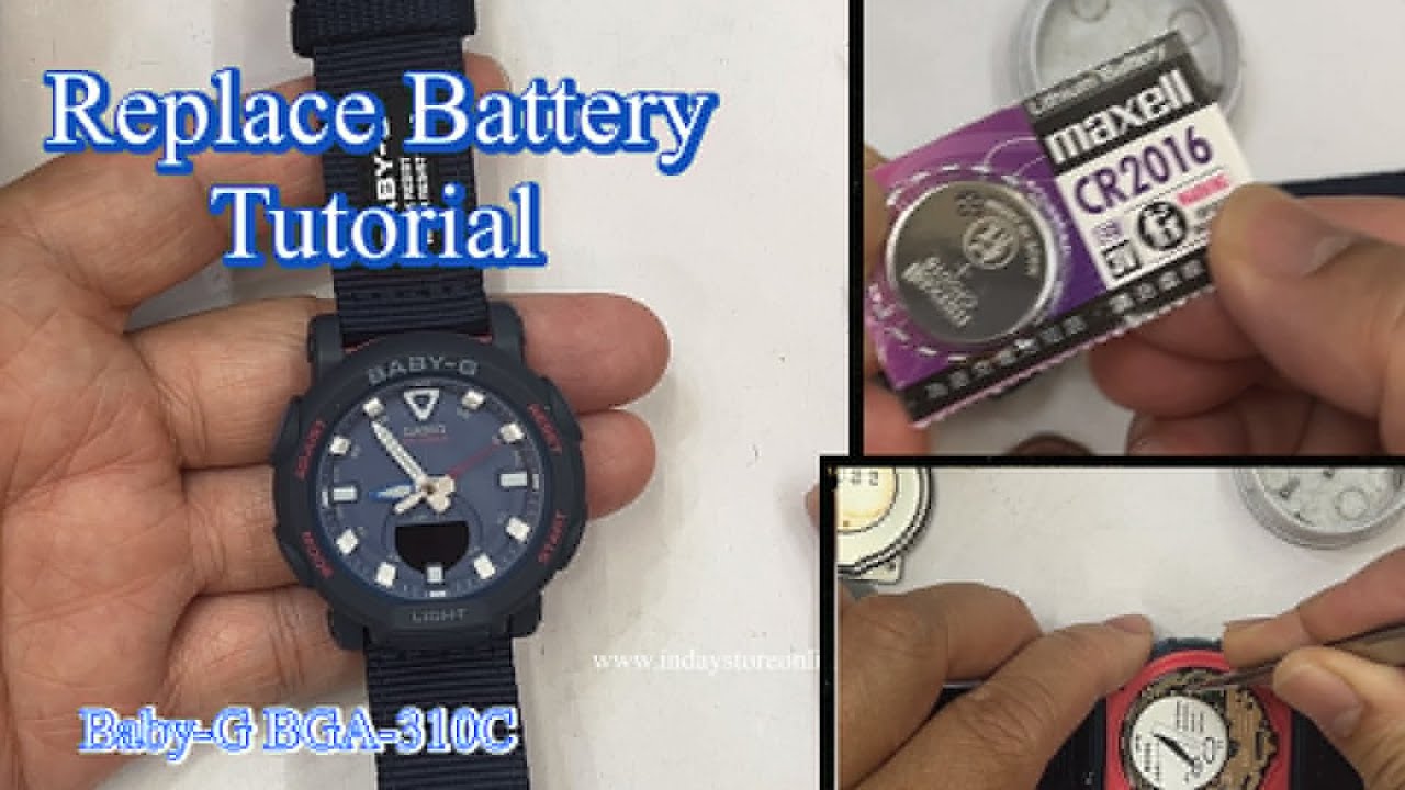 Baby-G BGA-310: Инструкция по замене батарейки и настройке времени и аналогового сигнала.