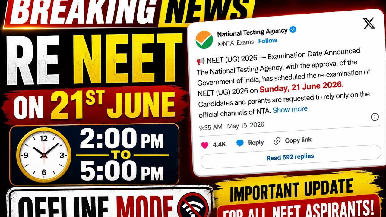 RE NEET SCHEDULE ANNOUNCED BY NTA 🔥🔥🔥 #ReNEET #ReNEETUpdate #NEETBreaking #NTAUpdate #NEETLatestNews