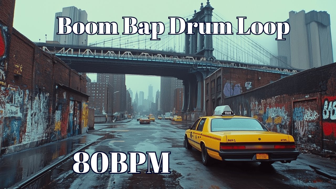 80 BPM Boom Bap Drum Loop | Classic 90s Hip-Hop Beat
