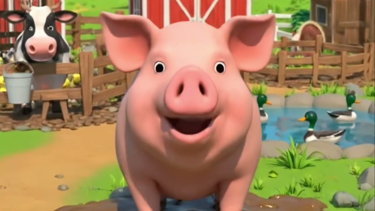 Old MacDonald Had a Farm 🐄🐷 | 3D Kids Song | Pixar Style Farm Animals | EIEIO