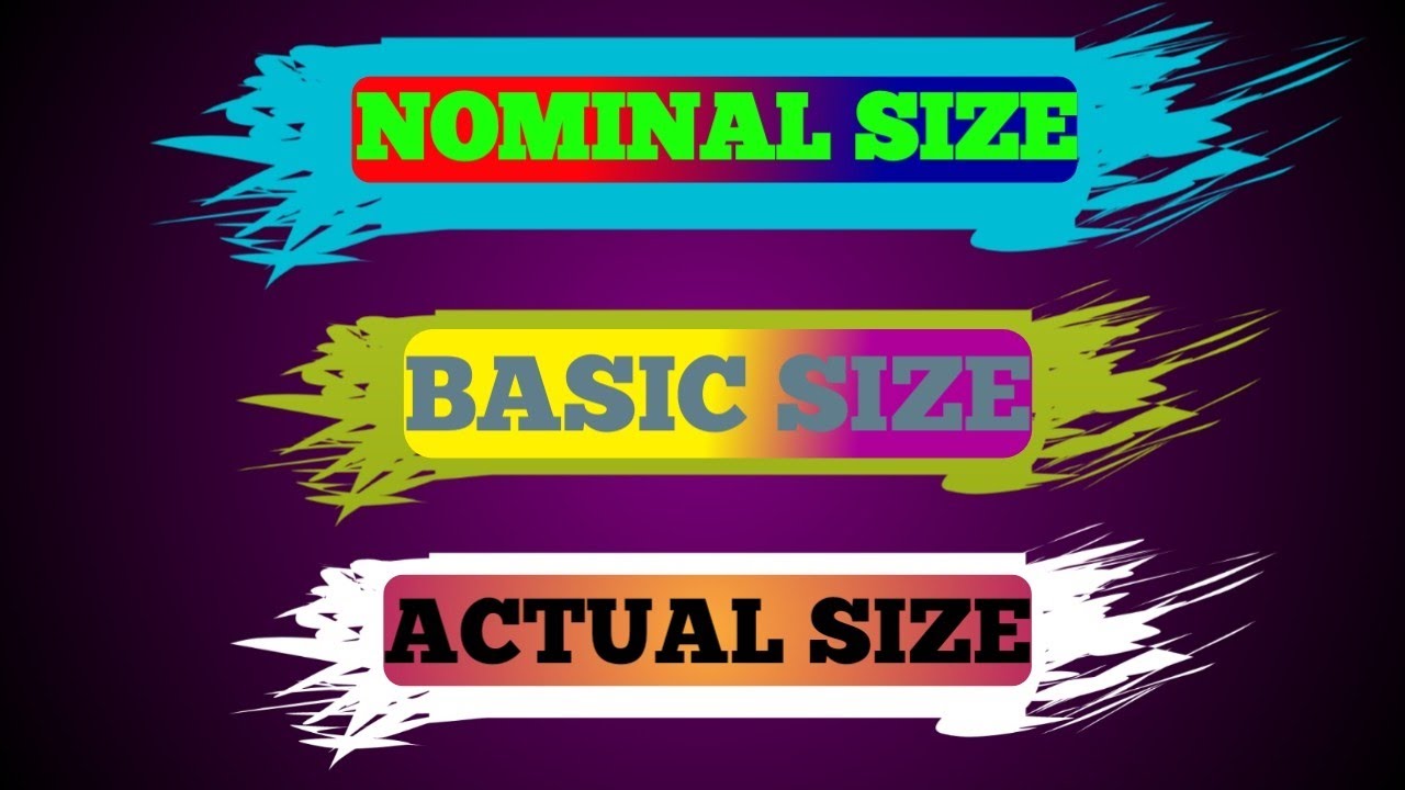 Nominal size Basic size Actual size #viral #video #trackmachine @TMOTUBE