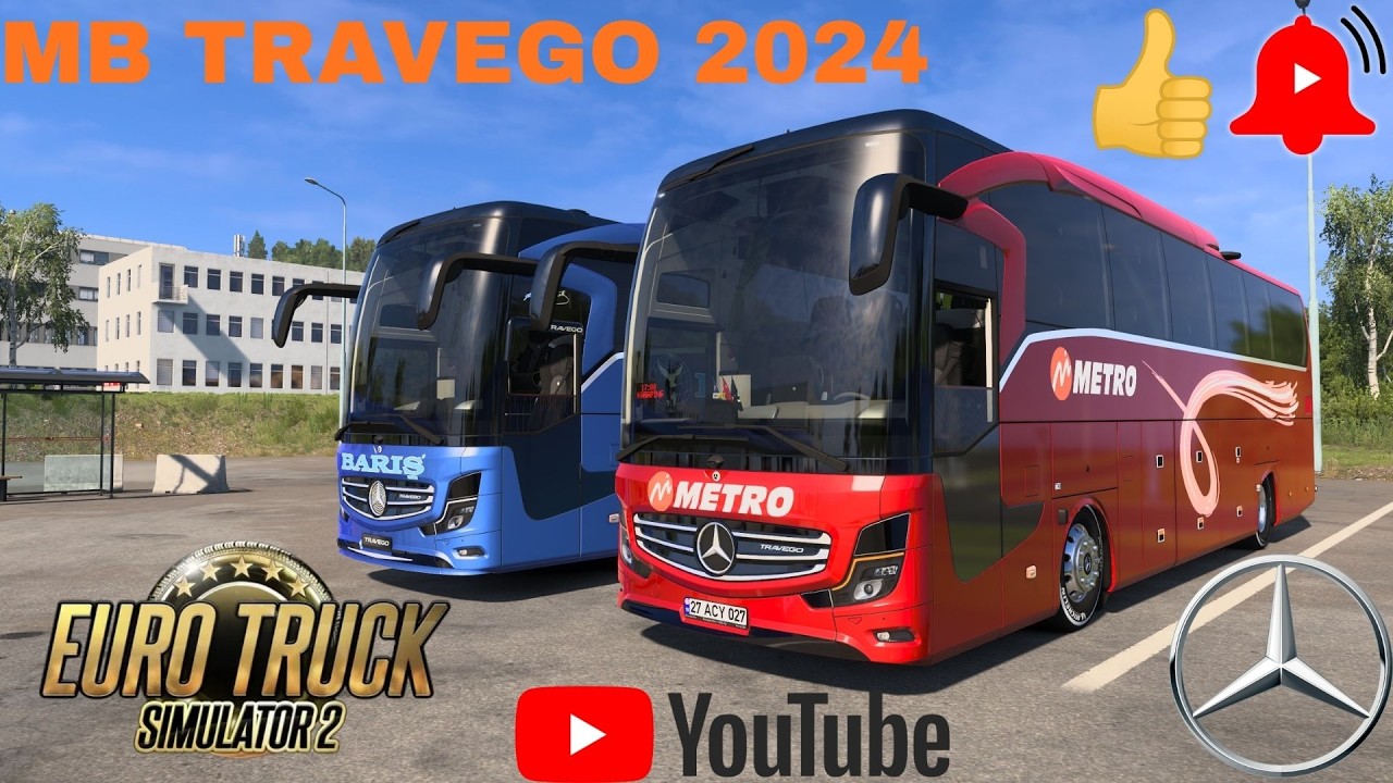 Yolların Tek Kralı Geri Döndü! | ETS 2 Mercedes Travego Modu 1.57 #MercedesTravego #Travego15SHD