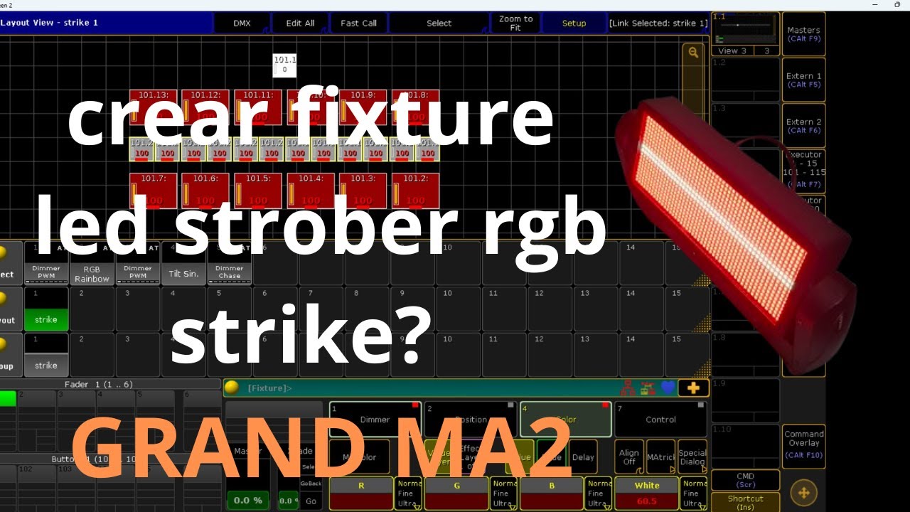 como crear libreria con instancias para led strober rgb o color strike