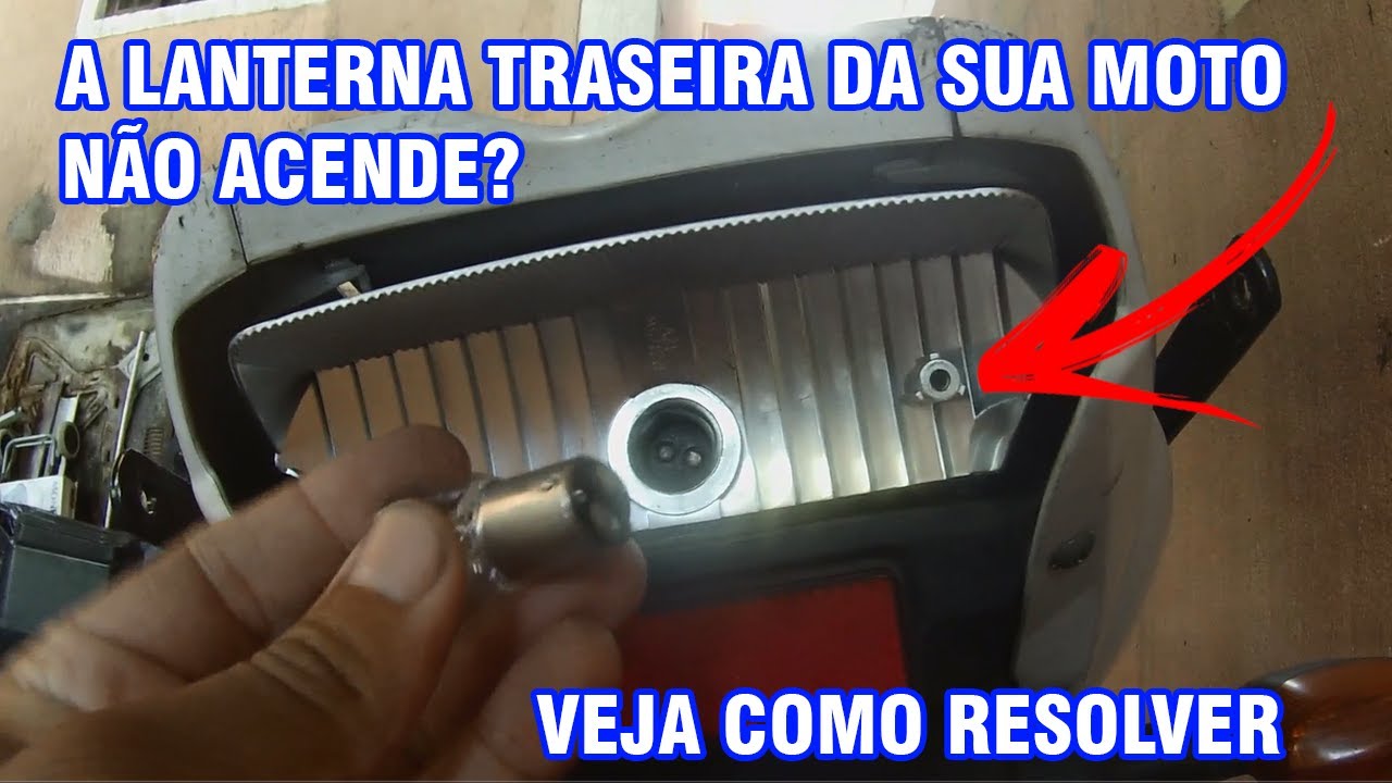 A lanterna traseira da sua moto não acende, veja como resolver