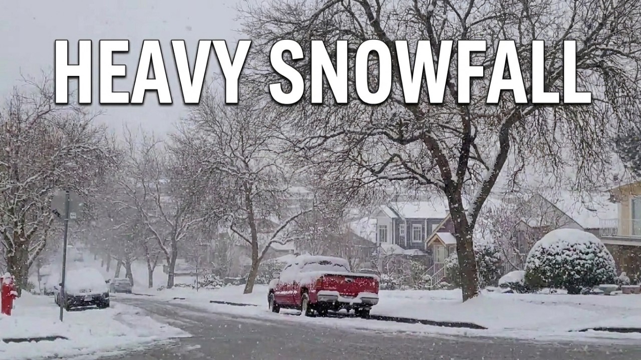 ❄️❄️❄️ Real Time Heavy Snowfall in My Canadian Neighbourhood and Park | Snow Walk Experience