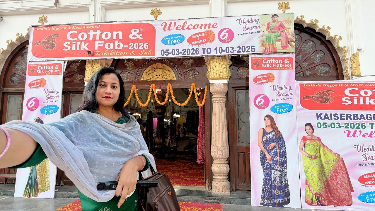 Cotton & Silk Fab 2026 Exhibition 😍 | Safed Baradari Lucknow Shopping Vlog |