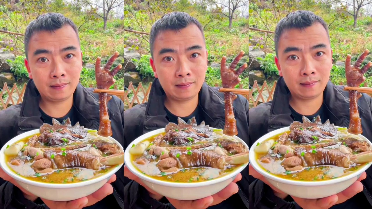 Rural Food Eating Show Homemade Chicken Soup Delight | Country Style Chicken Soup