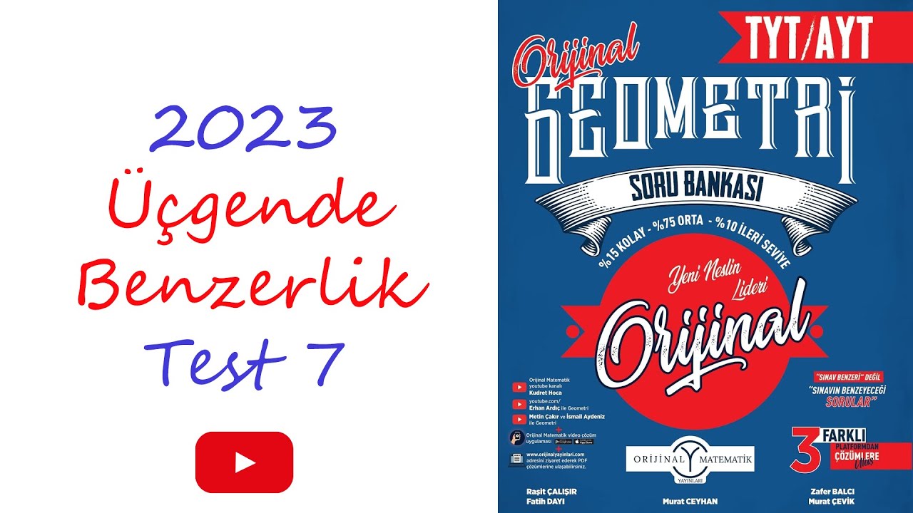Orijinal geometri üçgende benzerlik ve eşlik test 7
