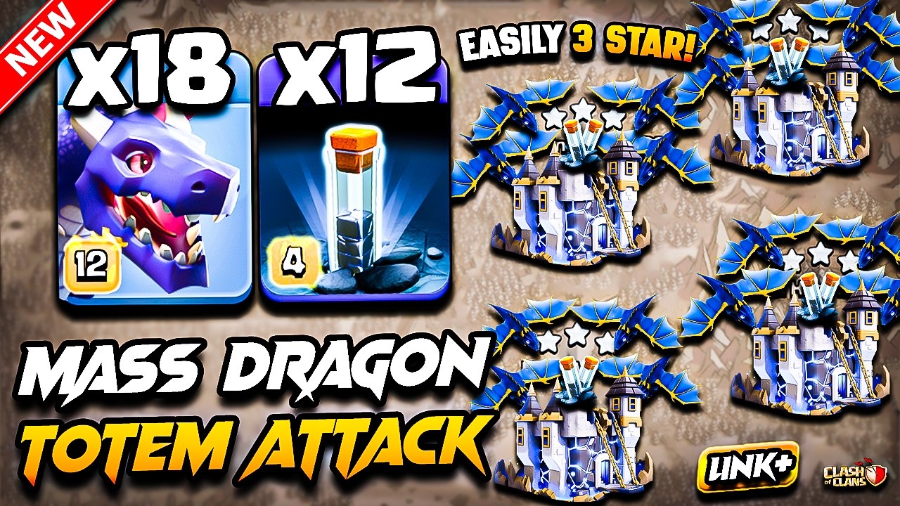 TH18 DRAGON Attack With TOTEM | Best TH18 Attack Strategy With Dragon 2026 | Town Hall 18 DRAGON COC