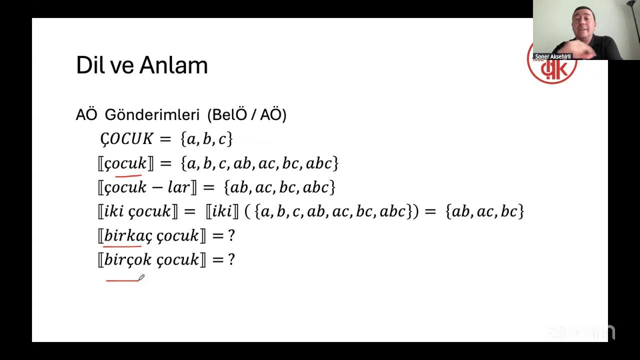 Dil Konferansları: Dil ve Anlam Doç. Dr. Soner AKŞEHİRLİ