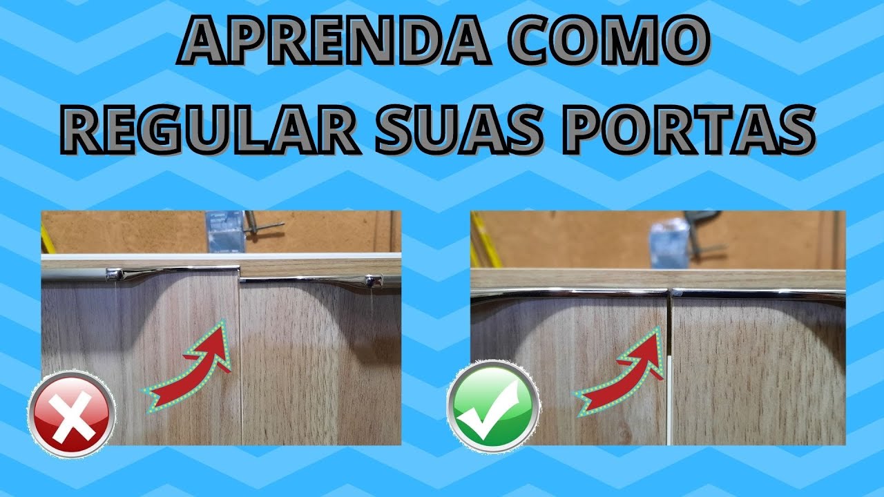 COMO REGULAR PORTAS DOS ARMARIOS | Regule você mesmo suas portas com dobradiças de caneco !!!