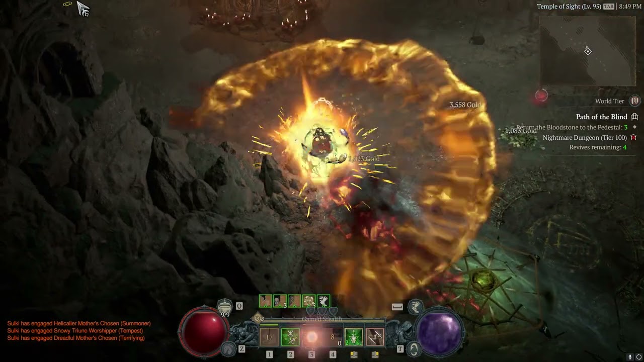 Diablo 4 - Infiltrator BV TB Rogue - Path of the Blind T100 Solo 4.5 Minute Clear