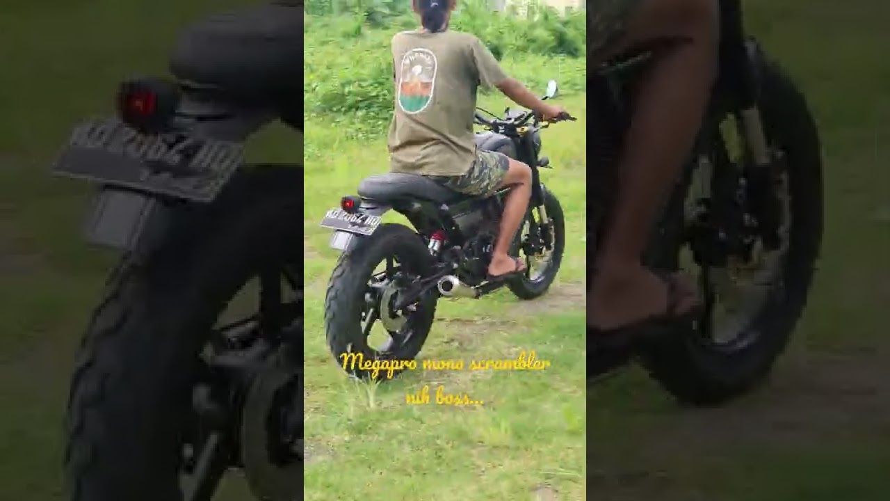New megapro mono scrambler ala semangat baru motor nih bos..
