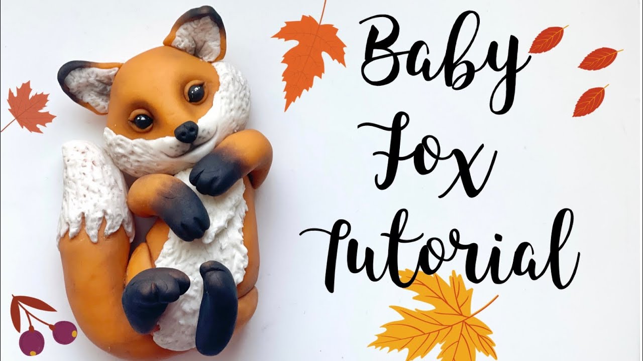 Fox Tutorial | Woodland Creatures fondant Topper | How to make a Baby Fox Tutorial | 