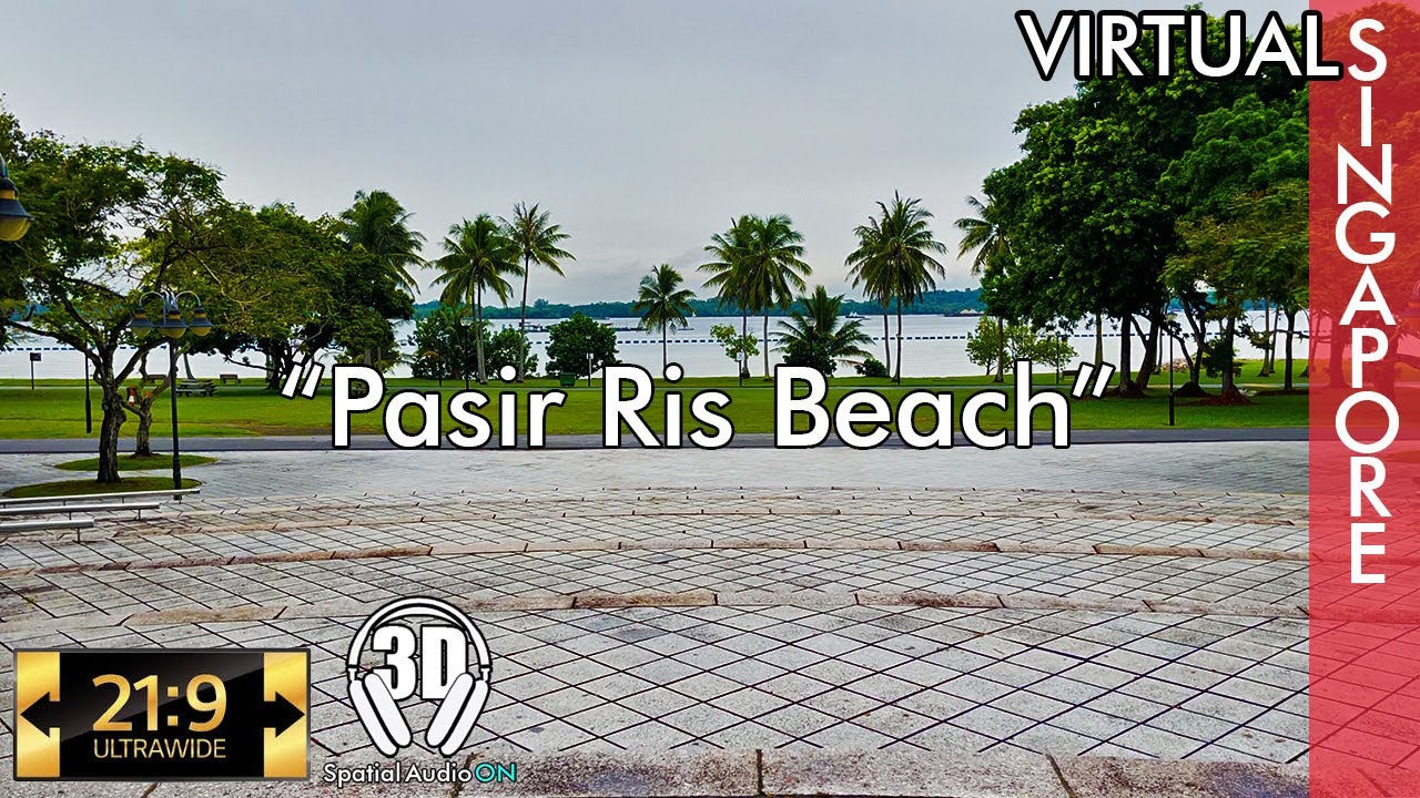 🎧Paris Ris Beach #ultrawidewalk #3dsound #4kwalk  #ASMR #DJI #sgwalk #iphone #beach #nparks #nature