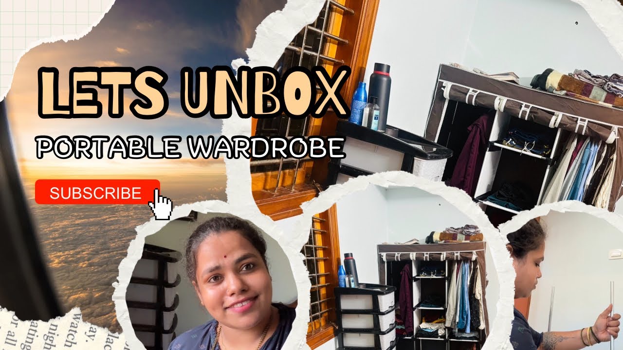 ||ಬನ್ನಿ unbox ಮಾಡುವ portable wardrobe😍🥰||#riyaganistories #riyagani #husbandwife #wardrobe 