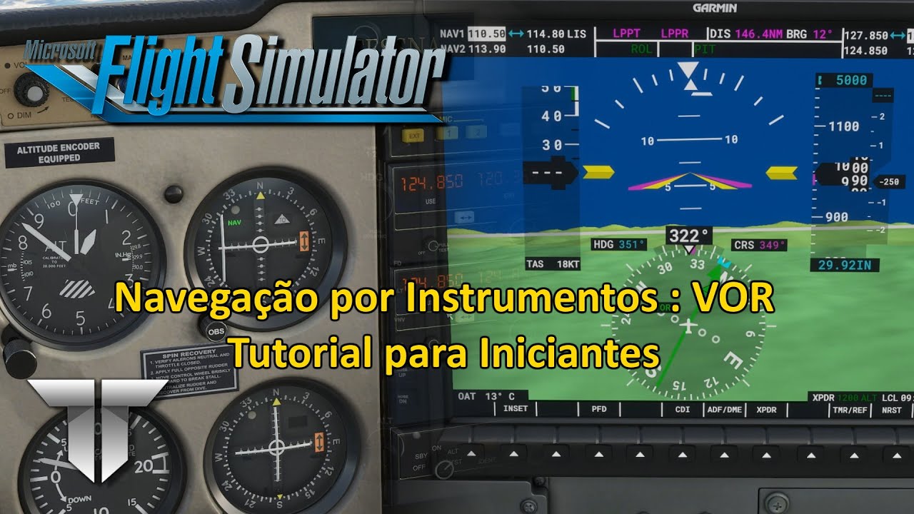 Microsoft Flight Simulator 2020 (MSFS) Tutorial Navega&ccedil;&atilde;o por VOR para Iniciantes