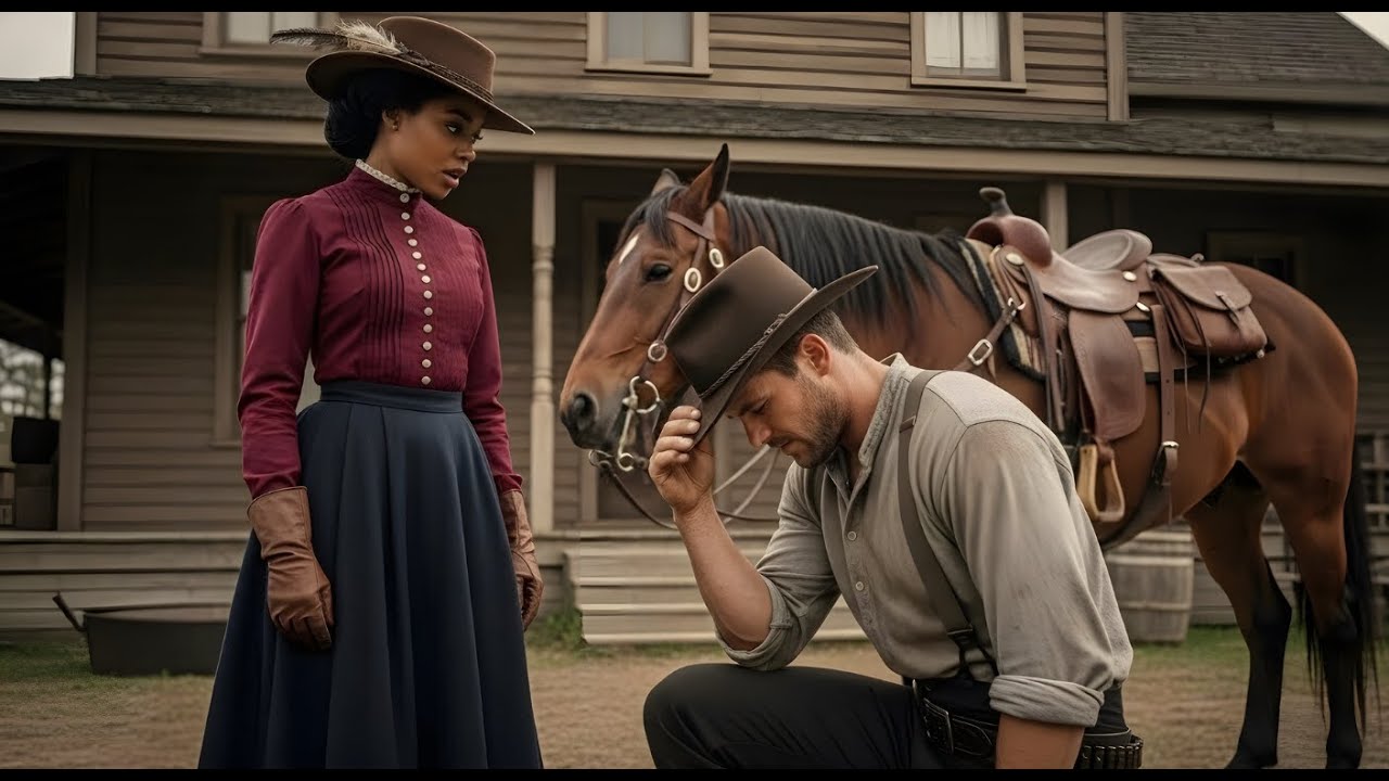 The Cowboy Knelt To The Widow For Work—Until She Opened Her Heart, Not Just Her Door