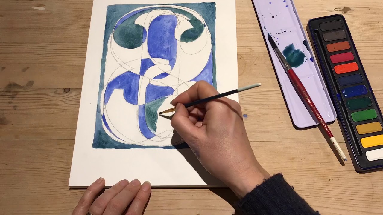 Jasper Johns  Numbers Watercolour Demo