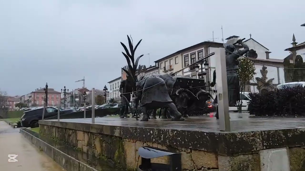 Ponte de Lima ❤️🇵🇹 à beira Rio Lima ❤️ em dias de chuva 🌧️☔ 6/2/26 em tempo 