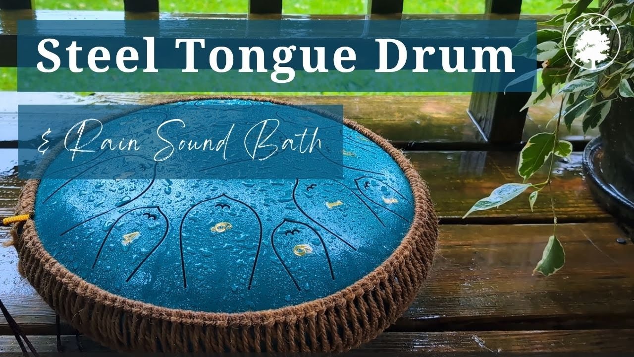 Steel Tongue Drum & Rain for Meditation | A Peaceful Escape to Still the Mind