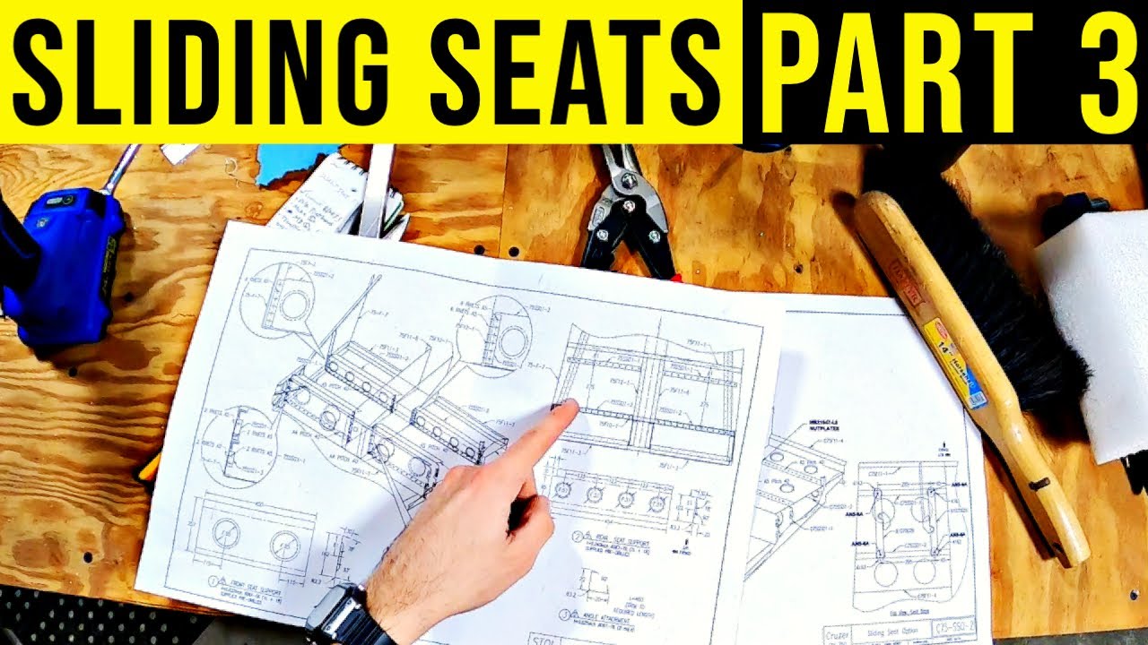 How to Install Adjustable Sliding Seat Kit PART 3 - Zenith 750 Cruzer Kit Airplane