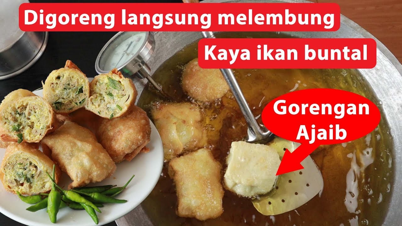 Martabak usus unik sekali goreng langsung melembung bakal viral
