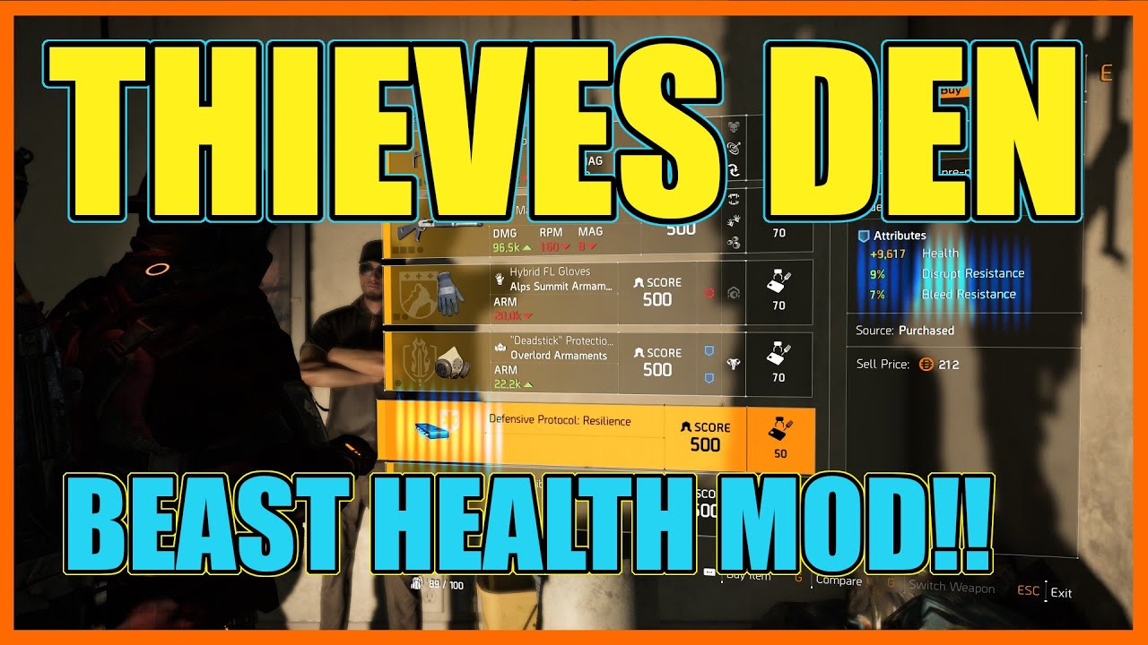 The Division 2 | Thieves Den Reset | Huge Health Mod!!