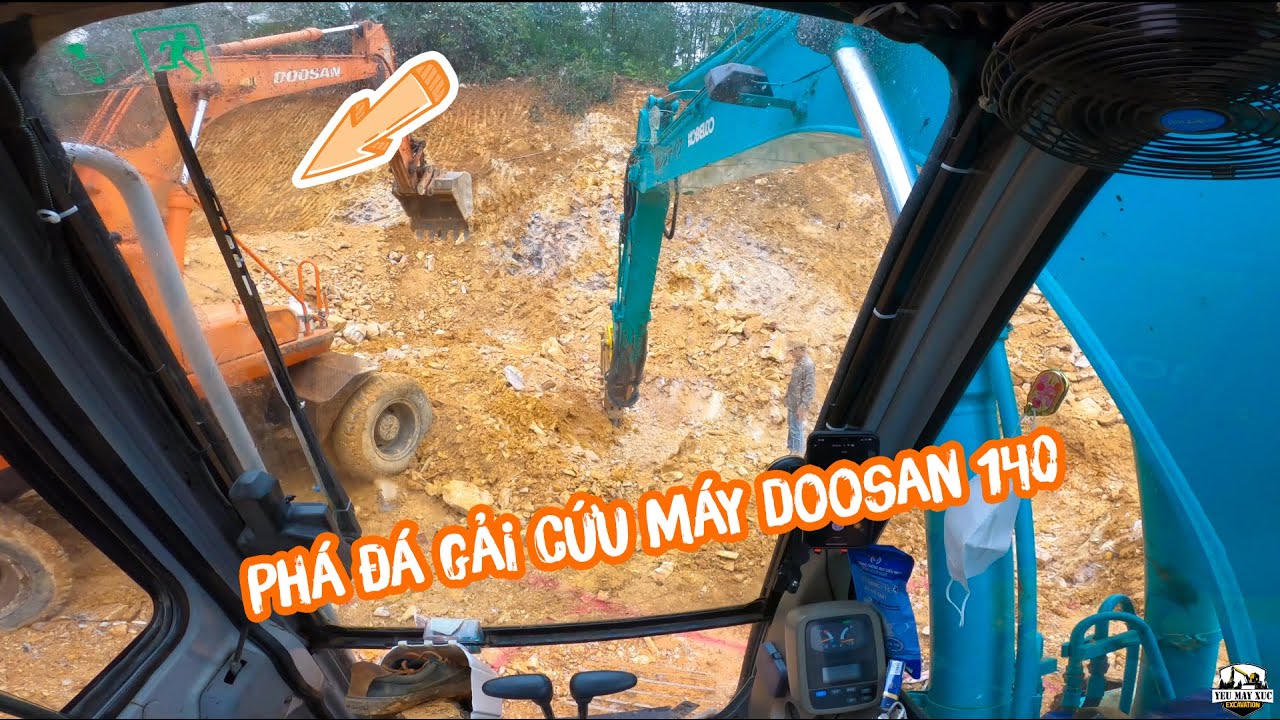 Phá Đá Giải Cứu Máy Xúc Doosan 140 - Made in