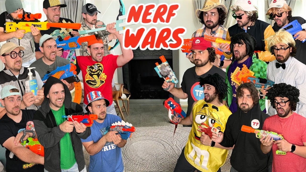 Решающая война Nerf || Команда Джексона против команды Тона !!!