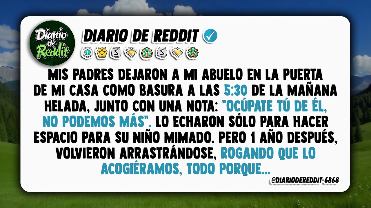 Mis padres abandonaron al ABUELO a las 5 de la mañana antes de Navidad. Lo que hice lo cambió todo