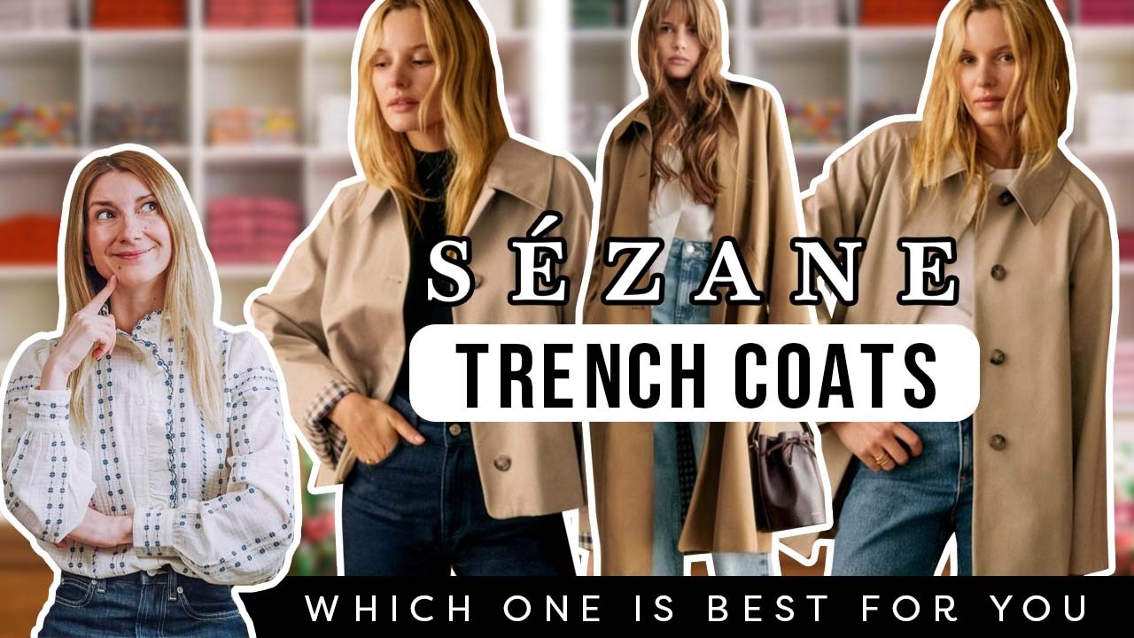 Sezane Trench Coats Haul ✨  Which Sezane Trench is Best ✨ Sezane Bobby vs Clyde vs Carter Jacket