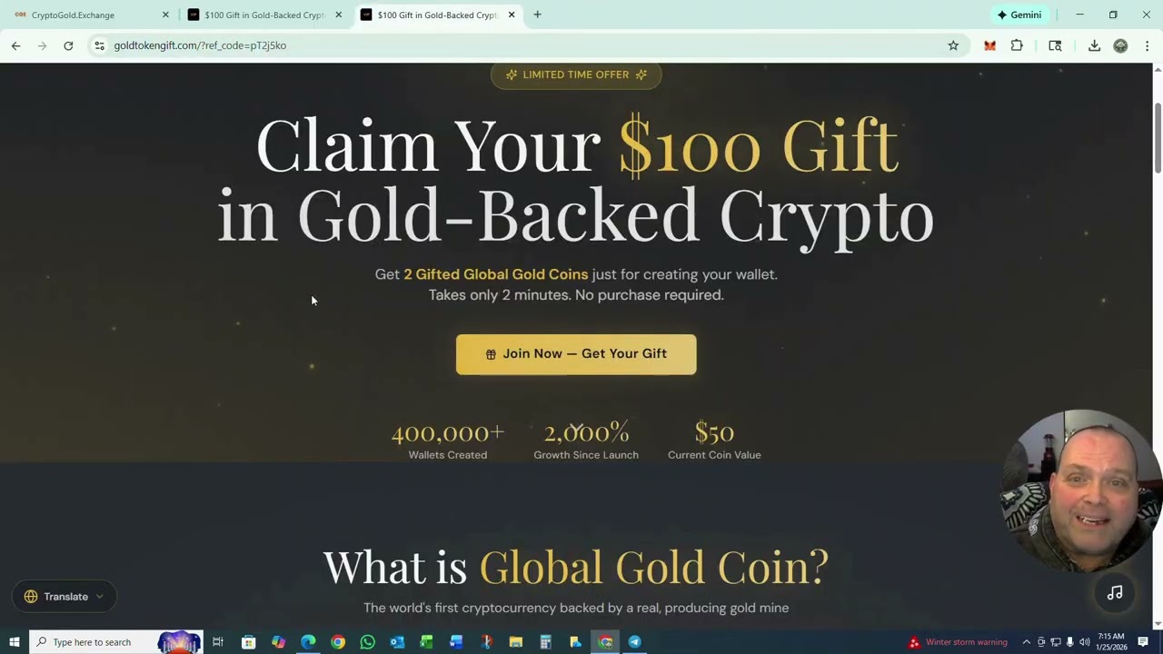Setting up your Team replicated site for Crypto Gold Exchange and the GGC coin.