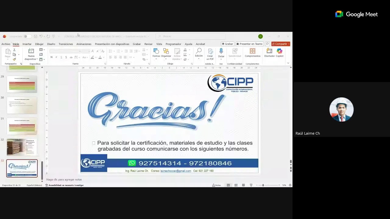CURSO MODULAR:  CONTROL DE HUMEDAD Y SECADO NATURAL*: