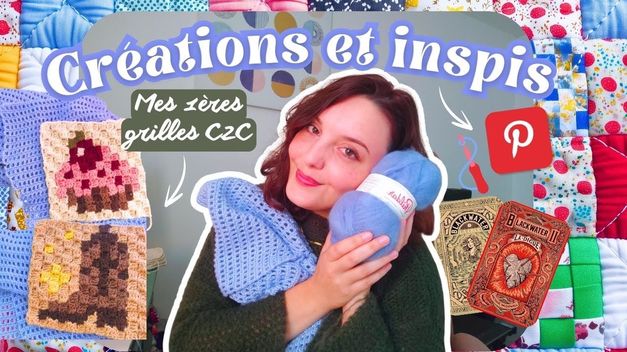 🧶 Crea Vlog Crochet | Gilet, pull, inspis Pinterest & découvertes livres ✨