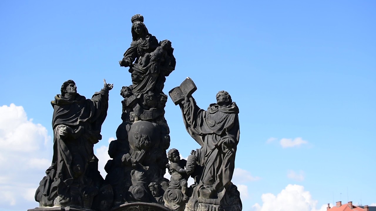 Prague - Statues of saints on the bridge in Prague