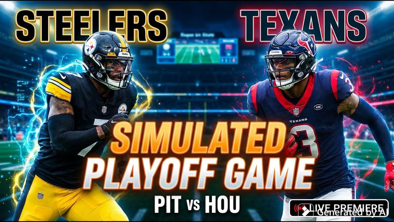 Steelers vs. Texans Monday night Playoff Game Simulation. This one came down to the very end!