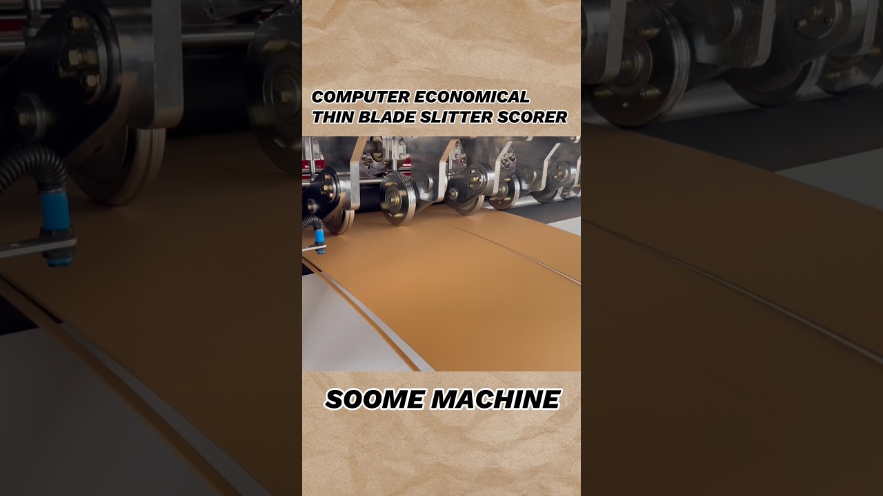 Corrugated sheet thin blade slitter scorer with computer control #machine #box #packing