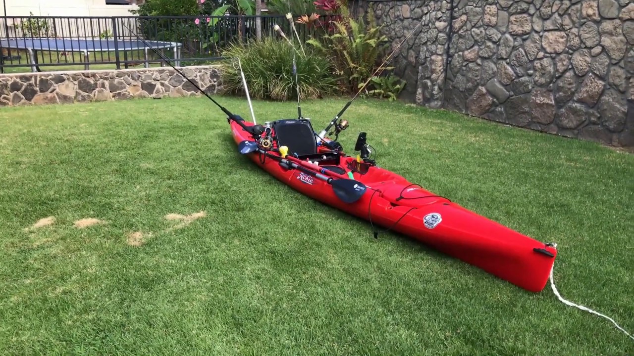 Hawaii Offshore Rigged Hobie Revolution 16 Fishing Kayak for Mahi, Tuna, Wahoo(Ono)