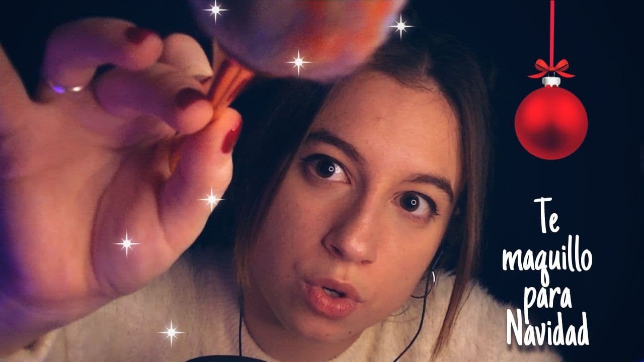ASMR - ESPECIAL NAVIDAD - Te maquillo - Me ayudas a elegir la nueva luz para el canal ?¿ - Pau ASMR