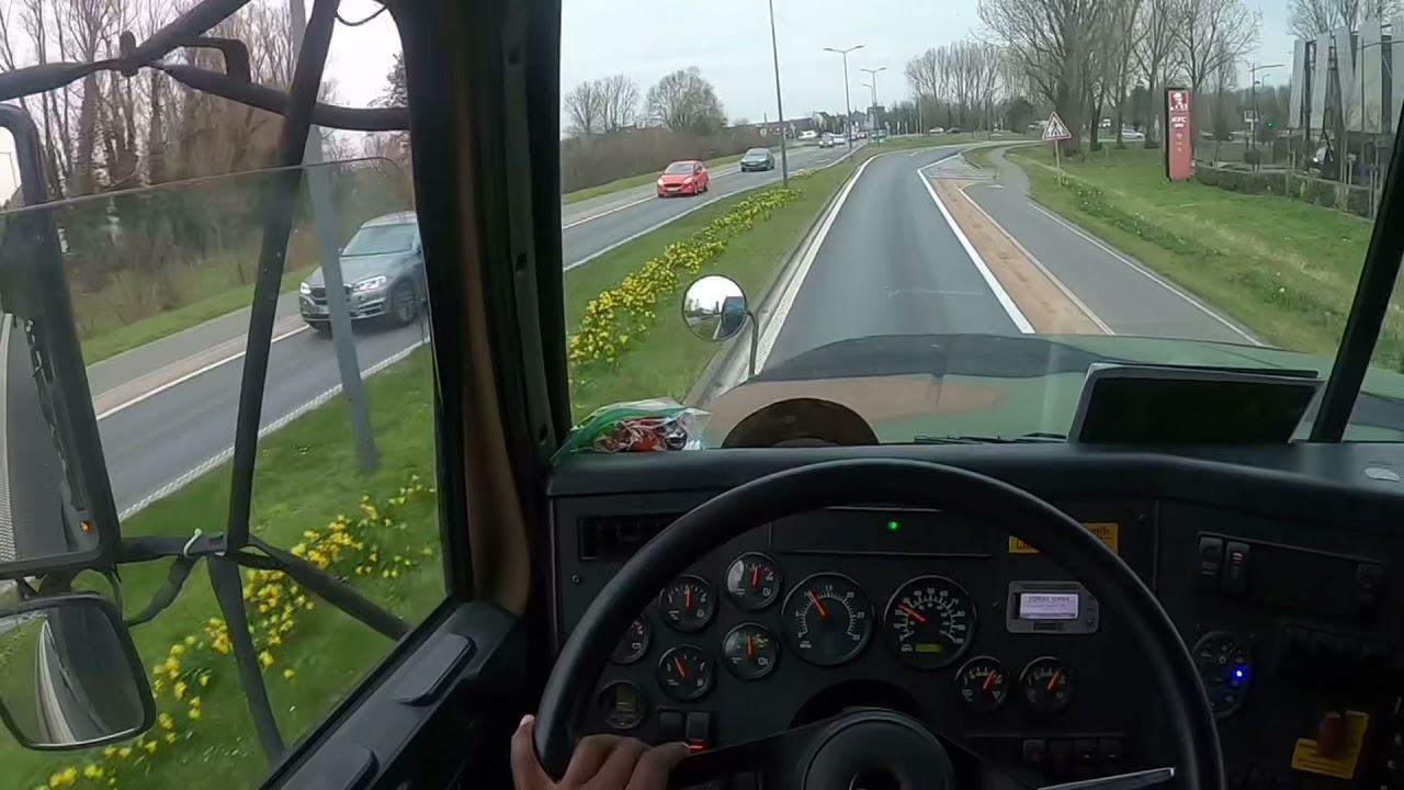 Life of army 88m in Europe(truck driver)/ Driving to France/ picking up load at port.