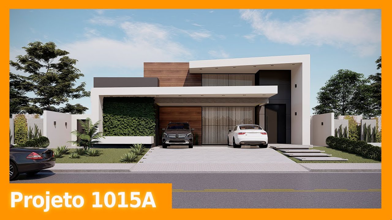 Planta de mansão moderna - 1015A