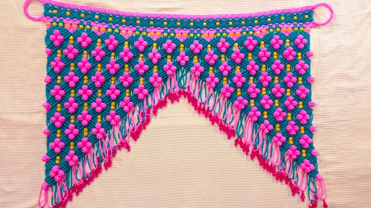 macrame toran full size/न्यू डिजाइन में मैक्राम तोरण साइज 3.5  फोट (42