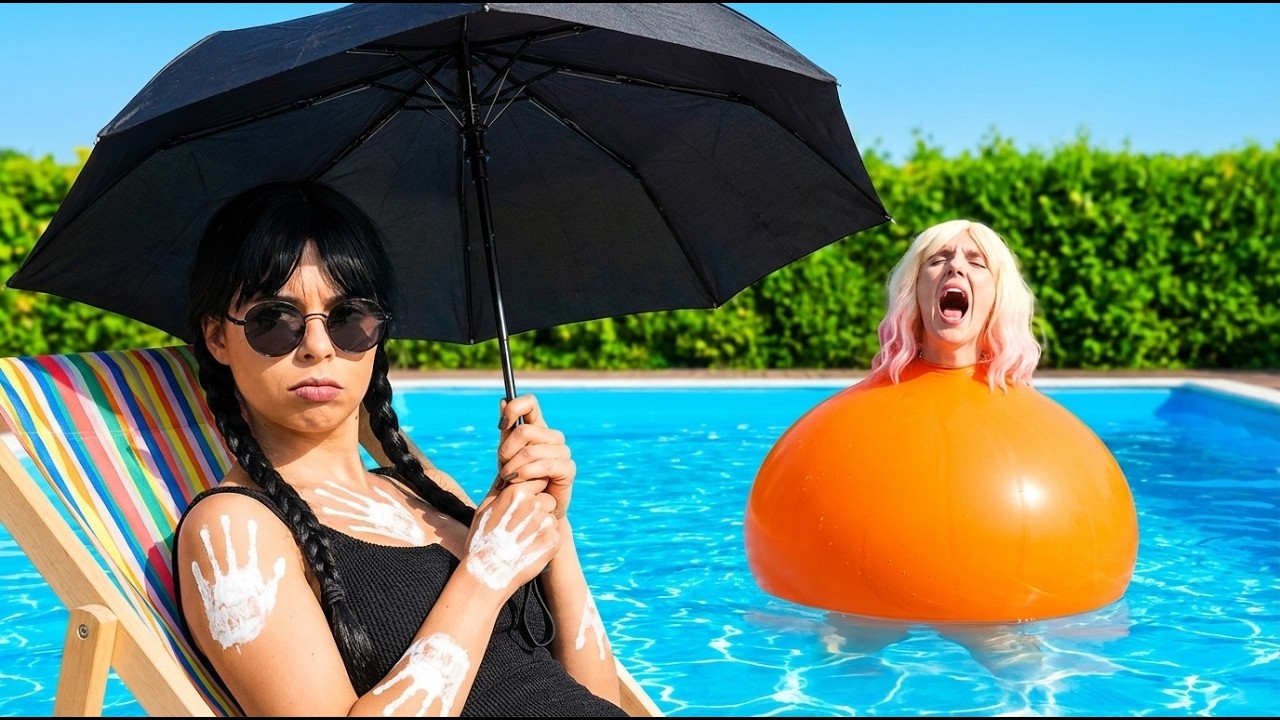 Wednesday vs Enid Sommer-Hacks! Coole Pool-Hacks und Lustige Situationen von TooLala!