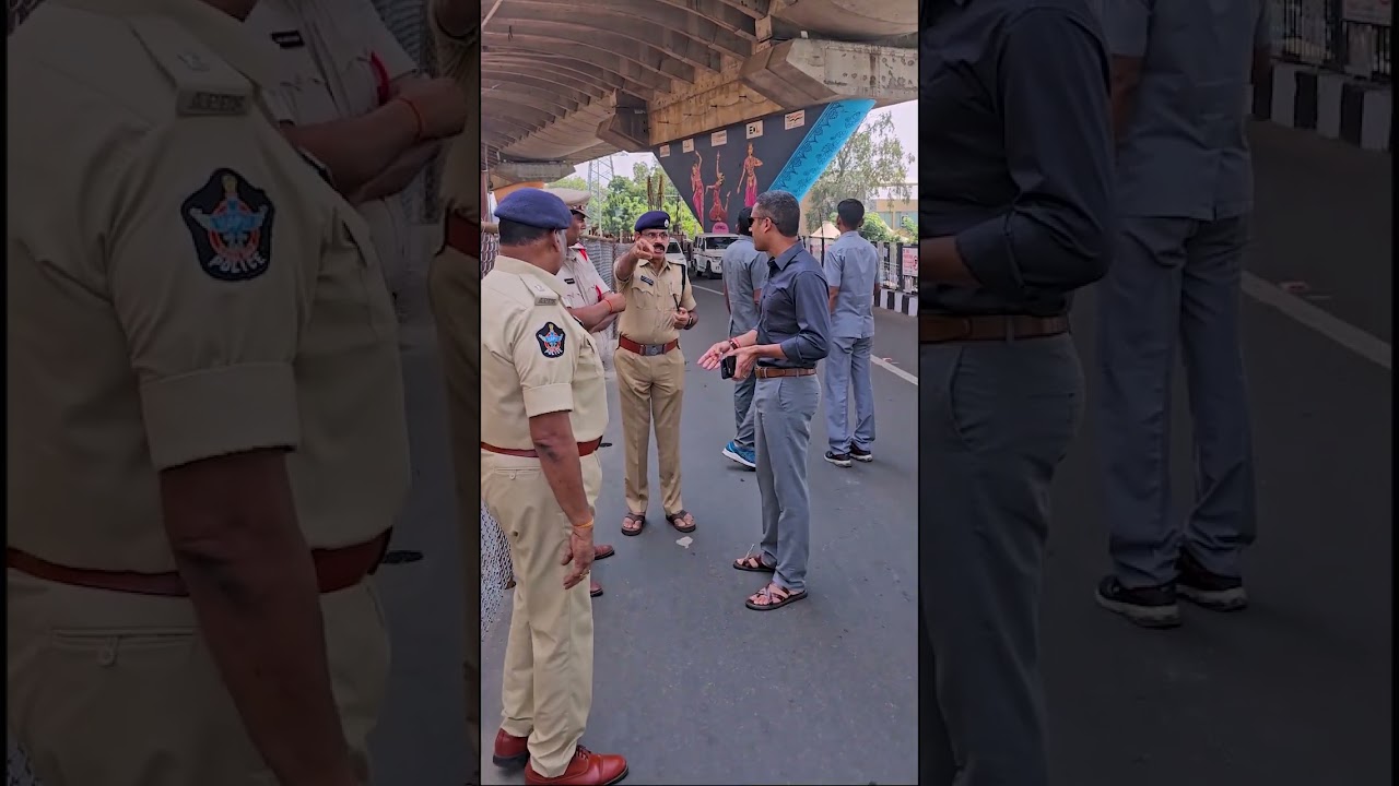 Vishal gunni ips on duty #india #youtubeshorts #ias #ips #bezawada #video