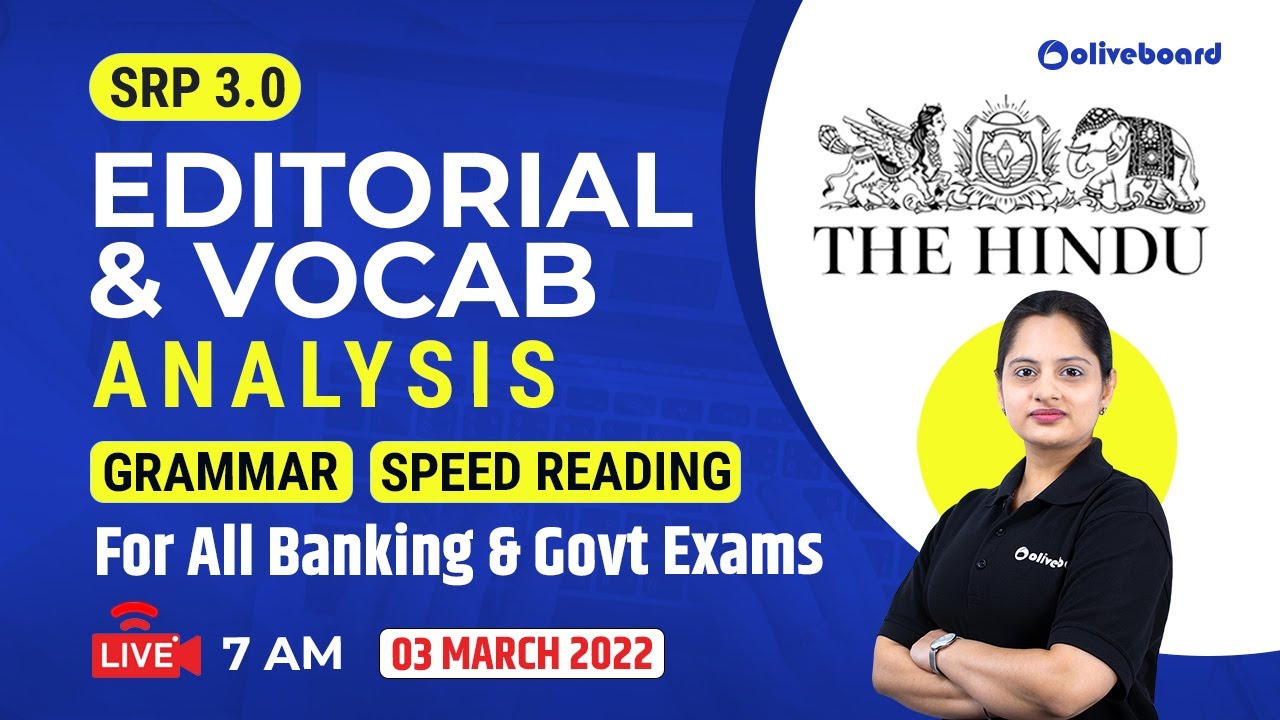 SRP 3.0 | 3 March 2022 | The Hindu Editorial Today | The Hindu Vocabulary | Harshita Ma'am
