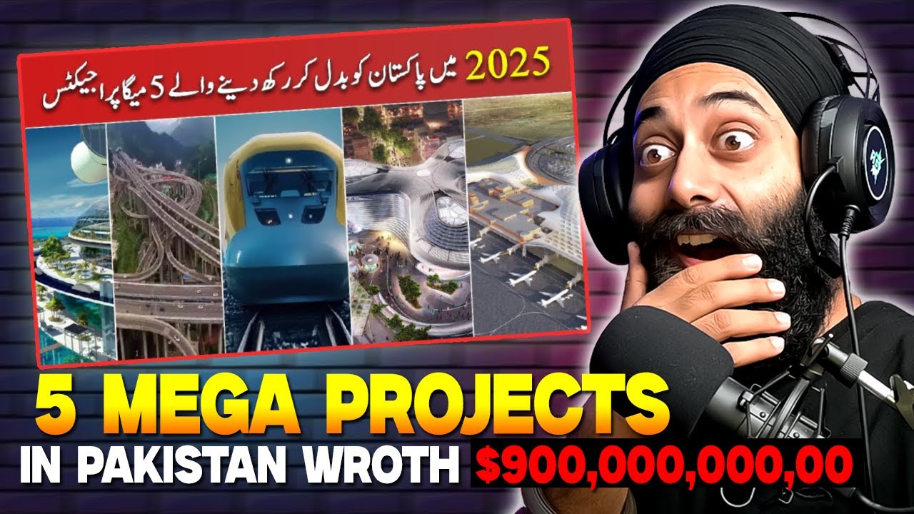 5 Mega Projects in Pakistan Worth $900 Billion for 2025 | Indian Reaction | PunjabiReel TV