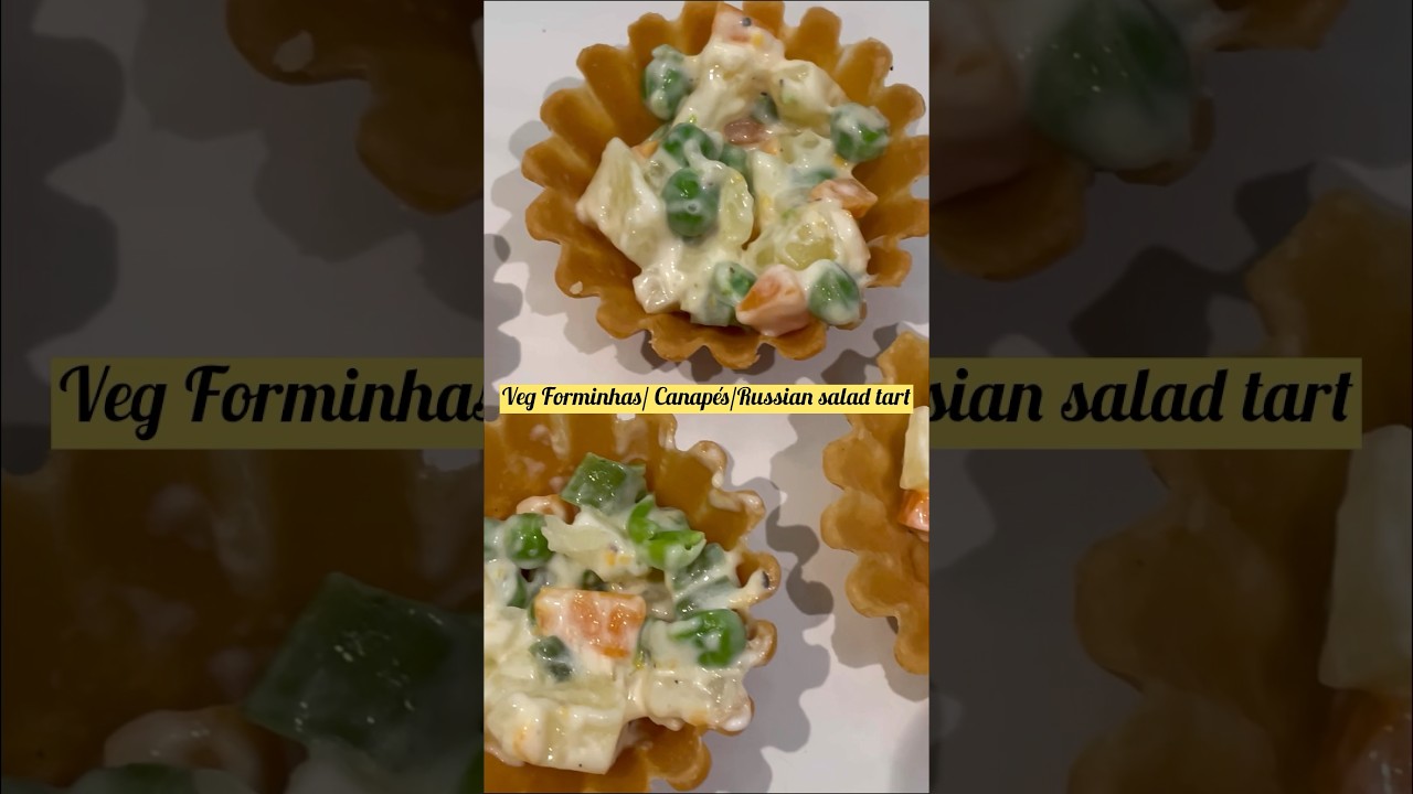 Quick & healthy one bite snack~ Veg Forminhas/Canap&eacute;s/Russian salad tarts✨#viral #shortvideo #short