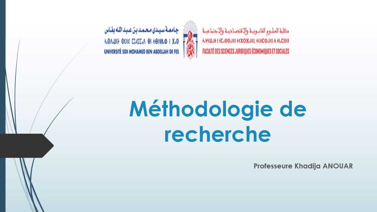 Méthodologie de recherche partie 1